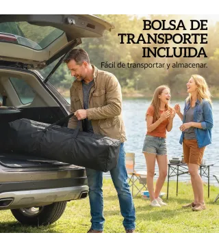 Carpa Plegable 2,4x2,4 m Pop-up UPF50+ Bloqueo Central Altura Ajustable Bolsa de Transporte Sacos Arena Beige