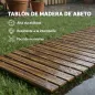 Camino de Jardín de Madera 120x38 cm Pasarela Recta Enrollable para Exteriores Resistente a la Intemperie Carbonizado