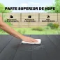 Mesa de Comedor de Jardín para 6 Personas con Superficie de HDPE Estructura Metálica para Patio 120x90x74 cm Negro