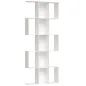 Librería en Forma de S de 5 Niveles para Salón Dormitorio Estudio Oficina 80x24x200 cm Blanco