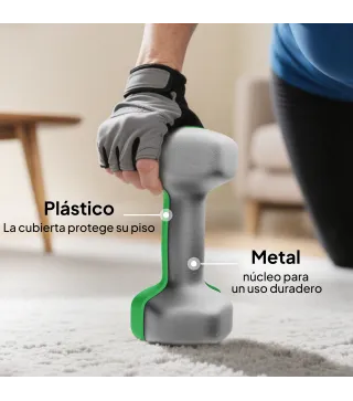 Juego de Mancuernas 2x1kg 2x2kg 2x3kg 2x4kg con Soporte de Almacenamiento para Ejercicio Entrenamiento Multicolor