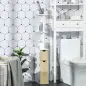 Columna de Baño con 2 Puertas y 2 Estantes Mueble Auxiliar de Baño Moderno 15,2x29,8x118 cm Blanco y Natural