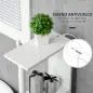 Columna de Baño con 2 Puertas y 2 Estantes Mueble Auxiliar de Baño Moderno 15,2x29,8x118 cm Blanco y Natural