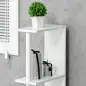 Columna de Baño con 2 Puertas y 2 Estantes Mueble Auxiliar de Baño Moderno 15,2x29,8x118 cm Blanco y Natural