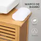 Mueble para Debajo del Lavabo de Bambú Armario de Baño de Suelo con 2 Puertas 66x29x61,5 cm Natural