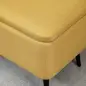 Banco de Almacenamiento con Tapa Abatible y Patas de Acero para Dormitorio Salón Entrada 101x38,5x44,5cm Amarillo