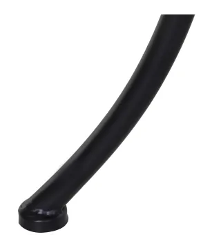 Mesa Auxiliar Cuadrada Mesa de Jardín Exterior con Estructura de Metal para Patio Terraza Balcón Carga 30 kg 45x45x50 cm Negro