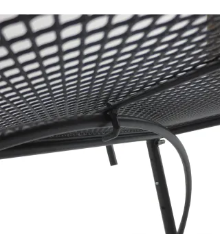 Mesa Colgante de Balcón con Brazo Regulable y Altura Ajustable en 3 Posiciones Marco Metálico 60x56x50 cm Negro