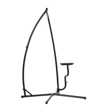 Soporte para Silla Colgante 190 cm Sostén para Columpio con Mesita Lateral Carga Máx. 120 kg Estructura de Metal para Patio Jard