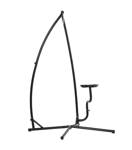 Soporte para Silla Colgante 190 cm Sostén para Columpio con Mesita Lateral Carga Máx. 120 kg Estructura de Metal para Patio Jard