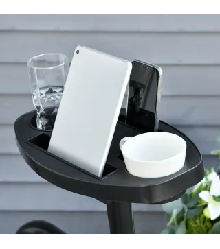 Soporte para Silla Colgante 190 cm Sostén para Columpio con Mesita Lateral Carga Máx. 120 kg Estructura de Metal para Patio Jard