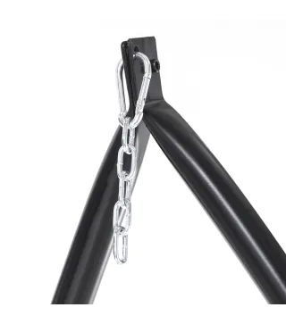 Soporte para Silla Colgante 190 cm Sostén para Columpio con Mesita Lateral Carga Máx. 120 kg Estructura de Metal para Patio Jard