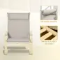 Butaca de Salón con Otomana Sillón con Respaldo Alto Reposabrazos y Almohada Extraíble 67x78x92 cm Gris