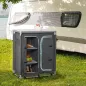 Armario de Camping Plegable con Estantes y Bolsa de Transporte para Exterior 96x49,5x104 cm Gris