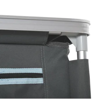 Armario de Camping Plegable con Estantes y Bolsa de Transporte para Exterior 96x49,5x104 cm Gris