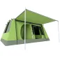 Tienda de Camping para 4-8 Personas con Mosquitera Gancho y Bolsa de Transporte Anti-UV 405x305x225 cm Verde