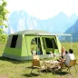 Tienda de Camping para 4-8 Personas con Mosquitera Gancho y Bolsa de Transporte Anti-UV 405x305x225 cm Verde