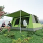 Tienda de Camping para 4-8 Personas con Mosquitera Gancho y Bolsa de Transporte Anti-UV 405x305x225 cm Verde