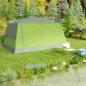 Tienda de Camping para 4-8 Personas con Mosquitera Gancho y Bolsa de Transporte Anti-UV 405x305x225 cm Verde