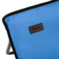 Conjunto de 2 Esterillas de Playa Plegable con Respaldo Reclinable y Bolsa de Transporte 142x51x40 cm Azul