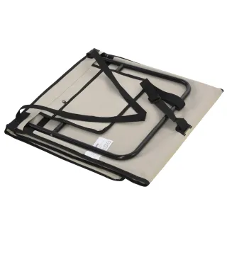 Conjunto de 2 Esterillas de Playa con Respaldo Reclinable y Bolsa de Transporte para Jardín Camping 142x51x40 cm Beige