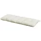 Cojín para Banco de Jardín o Balancín128x48x8 cm con 2 Cordones de Fijación Impermeable y Protección UV 50+ Crema