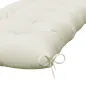 Cojín para Banco de Jardín o Balancín128x48x8 cm con 2 Cordones de Fijación Impermeable y Protección UV 50+ Crema