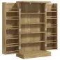 Armario Despensa Cocina con 2 Puertas de Ratán y 16 Estantes Alacena Moderna con Estantes Ajustables 60x30x104cm Natural Armario Despensa Cocina con 2 Puertas de Ratán y 16 Estantes Alacena Moderna con Estantes Ajustables 60x30x104cm Natural