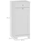 Armario de Baño con Cesto Ropa Sucia Abatible Mueble Ropa Sucia con Bolsa de Tela Plegable y Cajón Blanco 40x38x90 cm Armario de Baño con Cesto Ropa Sucia Abatible Mueble Ropa Sucia con Bolsa de Tela Plegable y Cajón Blanco 40x38x90 cm