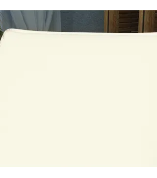 2 Cojines para Tumbonas de Jardín con Protección UV Resistentes a Salpicaduras 193x58x6 cm Crema