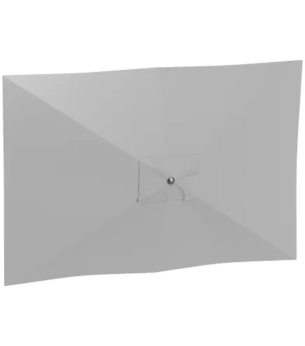 Toldo de Recambio de Sombrilla de 3x2 m Toldo de Repuesto para Sombrilla con Ventilación Superior Protección UV 50+ Gris