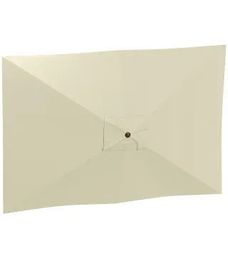 Toldo de Recambio de Sombrilla de 3x2 m Toldo de Repuesto para Sombrilla con Ventilación Superior Anti-UV 50+ Beige