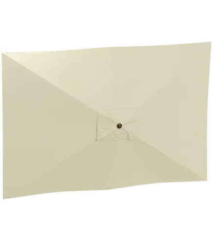 Toldo de Recambio de Sombrilla de 3x2 m Toldo de Repuesto para Sombrilla con Ventilación Superior Anti-UV 50+ Beige