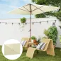 Toldo de Recambio de Sombrilla de 3x2 m Toldo de Repuesto para Sombrilla con Ventilación Superior Anti-UV 50+ Beige