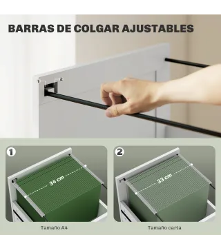 Escritorio Rústico 120x50 cm Mesa de Escritorio con 3 Cajones y Encimera con Efecto Madera Blanco