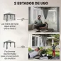 Carpa para Jardín con Techo Doble Cenador con Paredes de Malla UPF50+ para Exterior Terraza 360x300x275 cm Gris