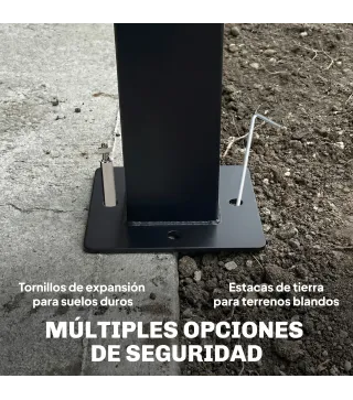 Carpa para Jardín con Techo Doble Cenador con Paredes de Malla UPF50+ para Exterior Terraza 360x300x275 cm Gris