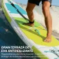 Tabla de Paddle Surf Hinchable 320 cm, con Superficie Antideslizante Remo de Aluminio Ajustable Quilla Bomba y Mochila