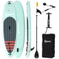 Tabla de Paddle Surf Hinchable 320 cm, con Superficie Antideslizante Remo de Aluminio Ajustable Quilla Bomba y Mochila