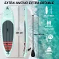 Tabla de Paddle Surf Hinchable 320 cm, con Superficie Antideslizante Remo de Aluminio Ajustable Quilla Bomba y Mochila