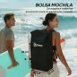 Tabla Paddle Surf Hinchable SUP Extra Largo de 335 cm con Asiento Remo Convertible Aletas Bomba y Mochila Carga 180 kg