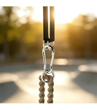 Columpio Infantil Cuerda Ajustable con Respaldo Alto Barandilla de Seguridad en T para Interior Exterior Rojo