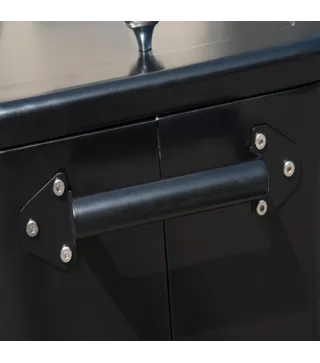 Enfriador de Bebidas de Acero con Ruedas Abridor de Botellas y Drenaje para Exterior Patio y Jardín 75,7 L Negro