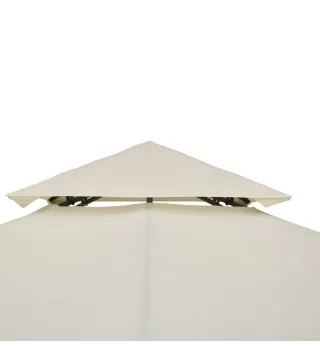 Techo de Repuesto para Cenador, 3x3 m, Cubierta de Repuesto con Techo Doble, 8 Orificios de Drenaje y Protección UV, SOLO Toldo