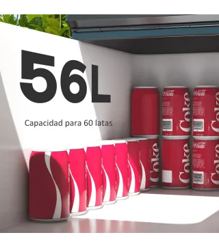 Carro Nevera con Ruedas Abrebotellas y Estante 56L para Patio Fiesta Terraza 67x35x80 cm Negro