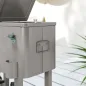 Carro Nevera con Ruedas Abrebotellas y Estante 56L para Patio Fiesta Terraza 67x35x80 cm Gris Claro