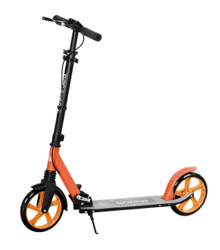 Patinete Plegable para Adultos y Niños de +14 Años Scooter con Manillar Ajustable 91,5x36,5x91-104 cm Rojo