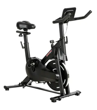 Bicicleta Estática en Casa con Resistencia Magnética Regulable Pantalla LCD Asiento y Manillar Ajustables Ruedas Negro