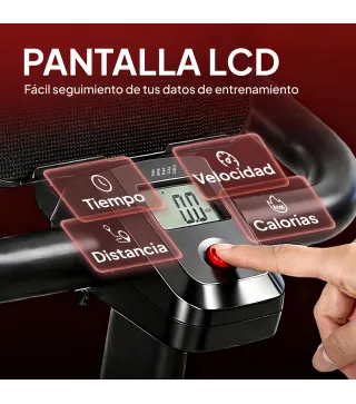 Bicicleta Estática en Casa con Resistencia Magnética Regulable Pantalla LCD Asiento y Manillar Ajustables Ruedas Negro