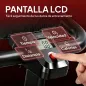 Bicicleta Estática en Casa con Resistencia Magnética Regulable Pantalla LCD Asiento y Manillar Ajustables Ruedas Negro
